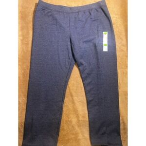 NWT Hanes Adult 2XL (20/22) Navy Heather Fleece Open Leg Cozy Sweatpants (P)